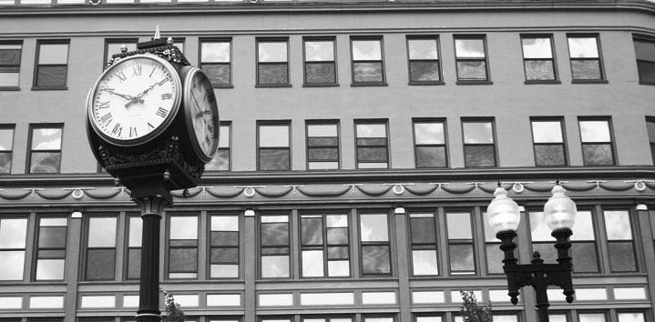 picture of clock in central square