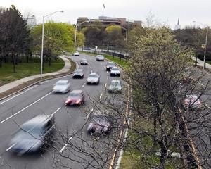 areal view of traffic on Lynnway
