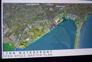 shot of the master plan of the waterfront redevelopment