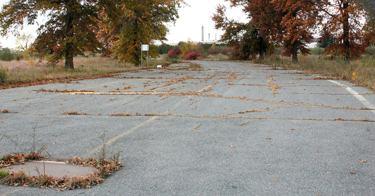 Image of a vacant road on the GE property for sale